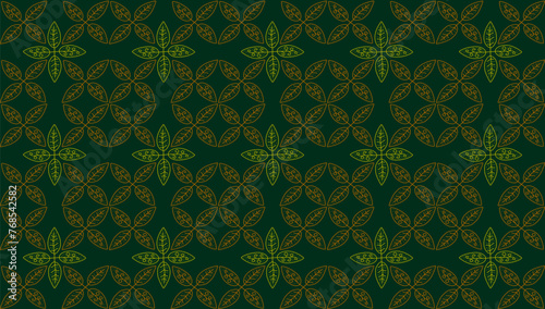 Batik Kawung is a batik motif whose shape is in the form of a circle similar to a kawung fruit which is neatly arranged geometrically. Seamless pattern background vector.
