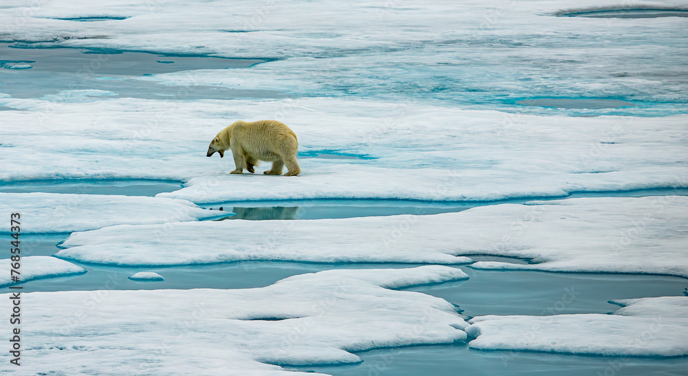 female Polar bear on the sea ice, Svalbard female Polar bear on the sea ice, Svalbard