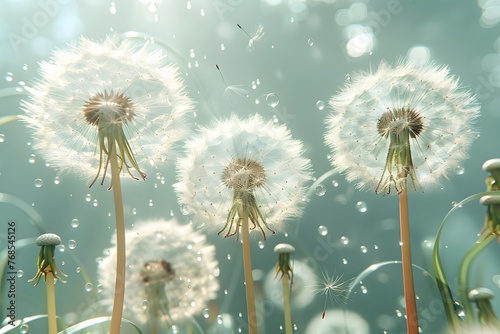 Dandelions Blowing in the Wind photo