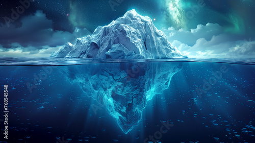 surreal, mystical photographs of high quality, depicting the tip of the iceberg, with the underwater part. © Bonya Sharp Claw