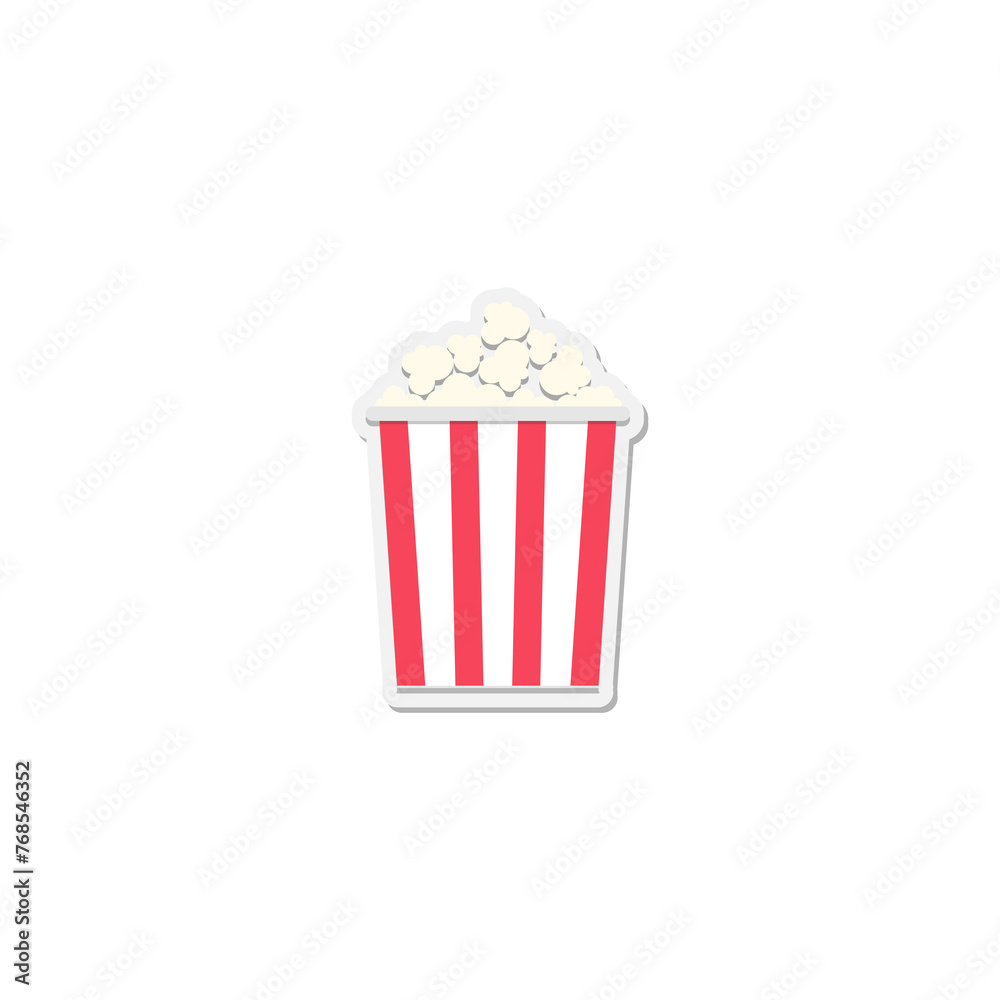 Popcorn icon isolated on transparent background