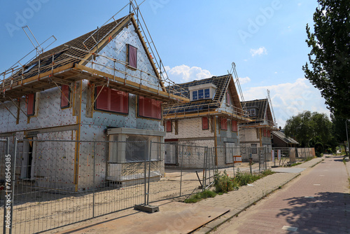 New houses are built at the Noordelijke Dwarsweg in Zevenhuizen (ZH) photo