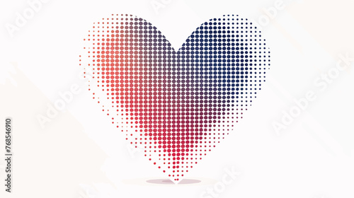 Vector halftone line heart shape icon. Heart concept.