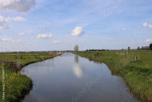 Drainage canal of the zuidplaspolder near Moordrecht In the fourth draft photo