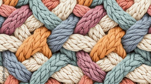 Soft, chunky, colorful yarn in a basketweave pattern. Great for backgrounds, textures, and home decor.