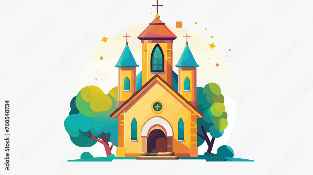 Worship place icon conceptual design illustration vector
