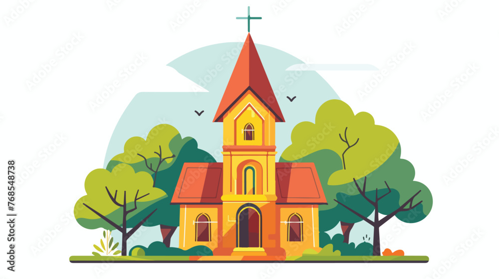 Worship place icon conceptual design illustration vector