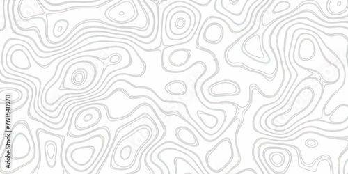 Abstract topographic map background. Geographic mountain relief. Blank topography with seamless wavy lines. contour map on white background © SUBORNA