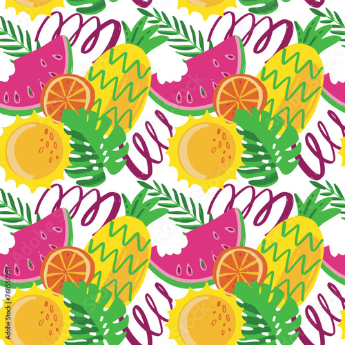 summer simple pattern hand drawning