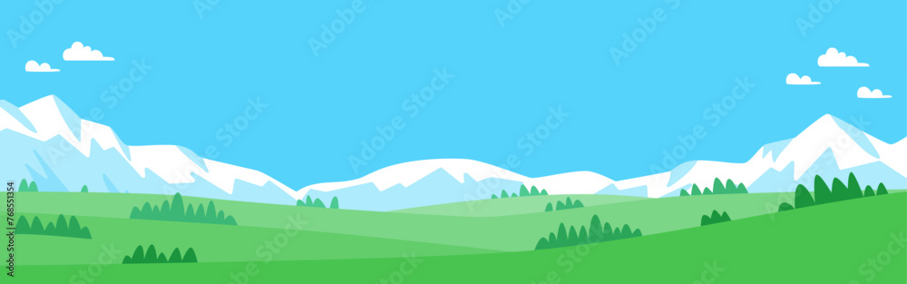 mountain range and plateau landscape