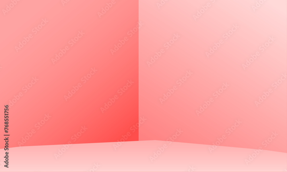 Obraz premium minimal interior studio light for product presentation on red background