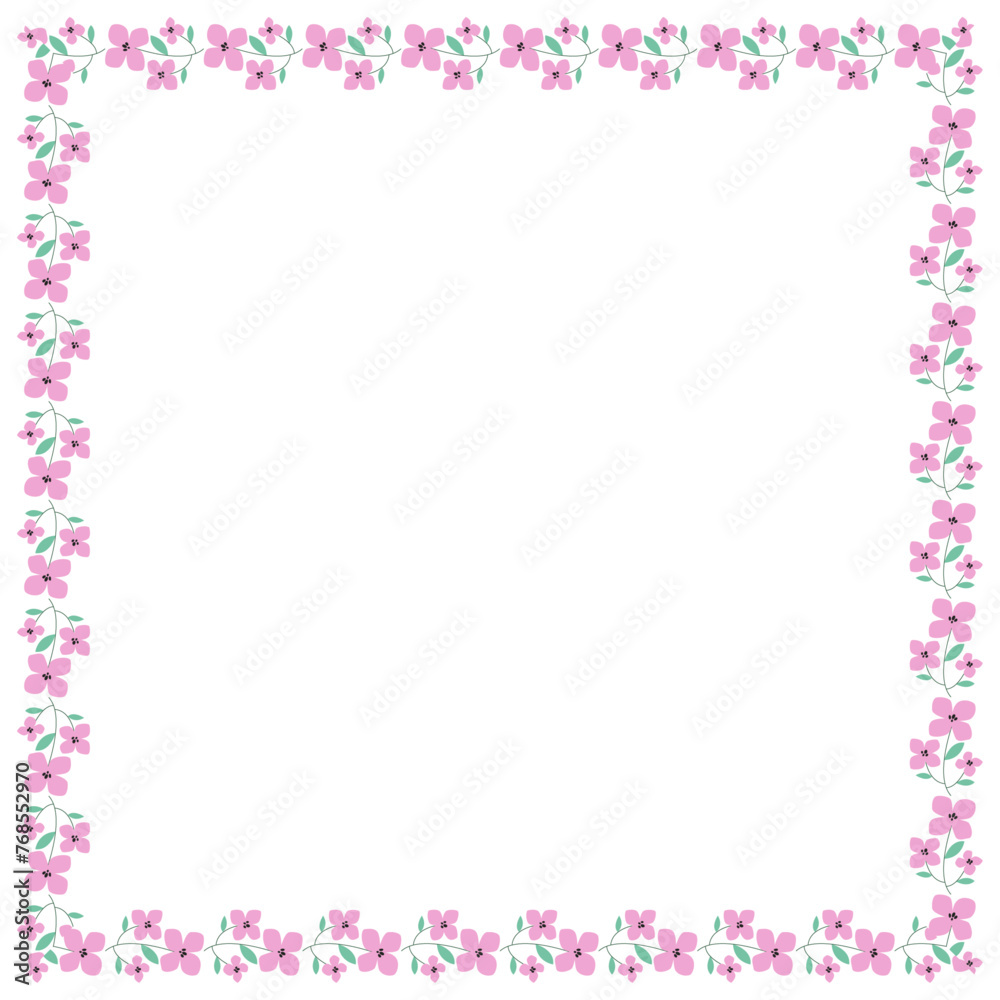 vector hand-drawn spring floral frame concept vector hand-drawn spring floral frame concept