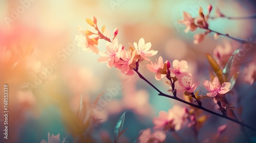 flowers in spring cherry blossom sakura floral background