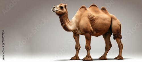 a animal brouwn camel isolate on white background generative by ai... photo
