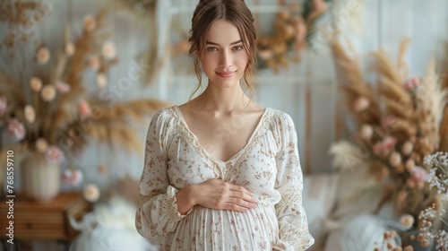 Pregnant woman posing 