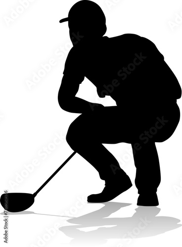 A golfer sports person playing golf