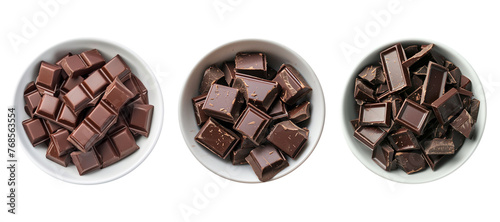 chocolate candy isolated on white background.  Generative AI