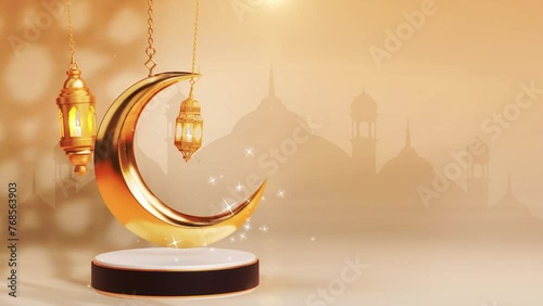 Ramadan kareem & Eid background looping 4k  (ID: 768563903)