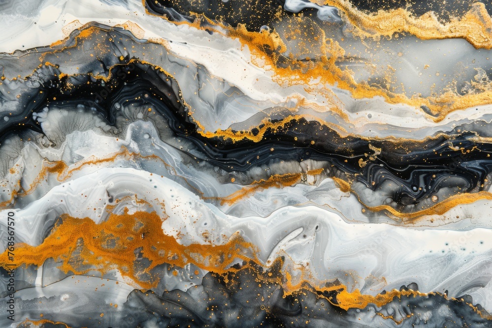 Fototapeta premium Abstract fluid art alcohol ink painting background