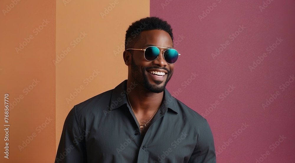 Studio shot of an Attractive handsome smiling man looking at the camera Studio shot of an Attractive handsome smiling man looking at the camera