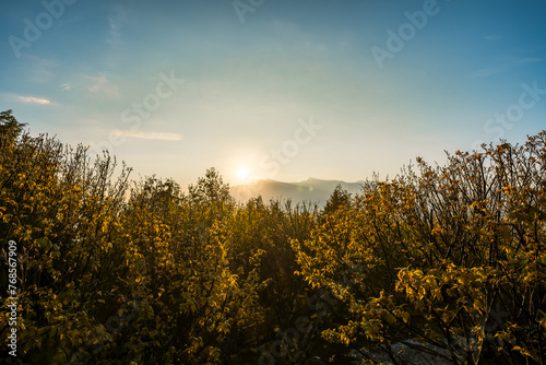 Taiwan sunset in the mountains