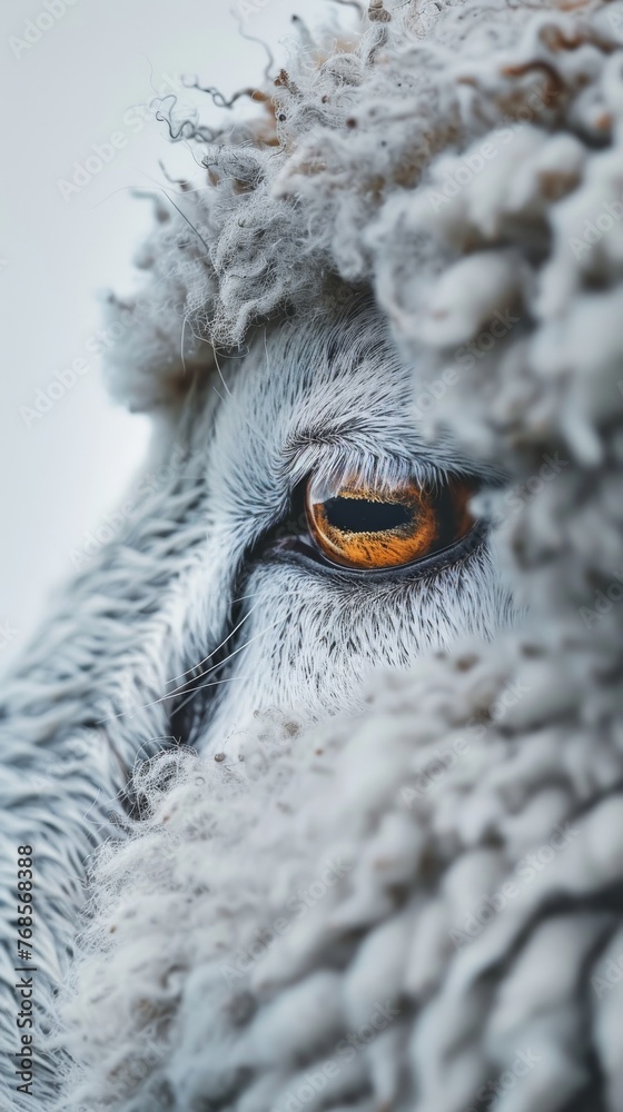 Fototapeta premium Macro photography of a sheep eyes