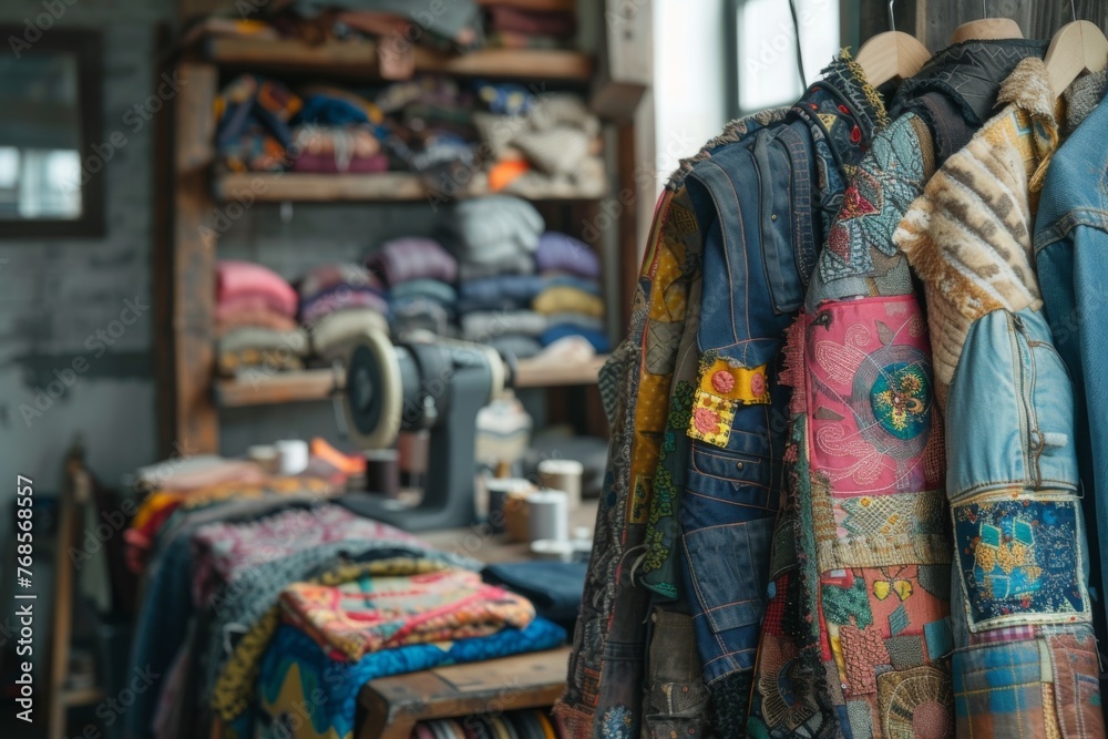 Jackets made from recycled clothing