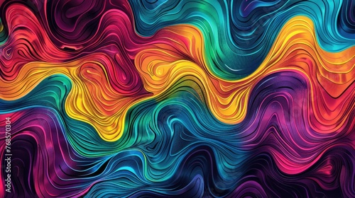 Abstract colorful waves design.