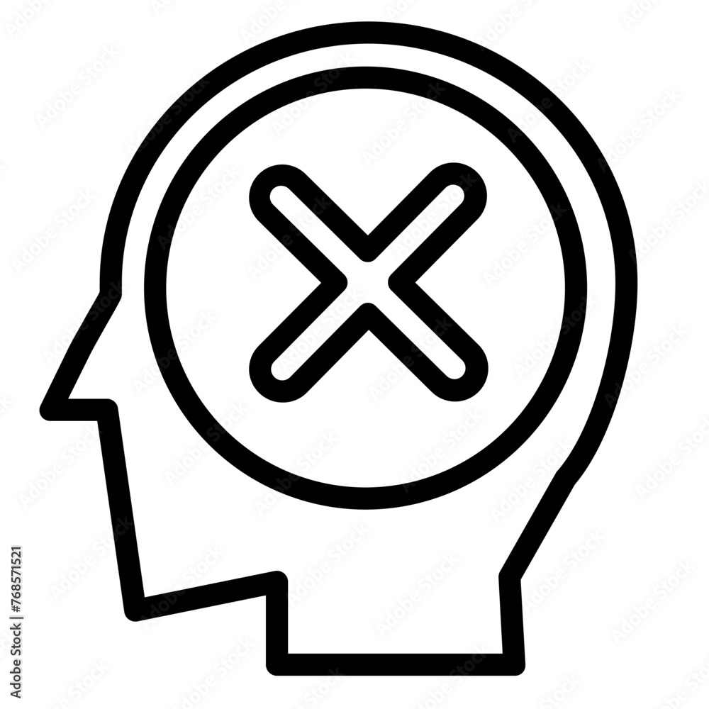 Obraz premium wrong mindset line style