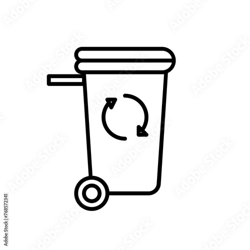 recycling bin line style