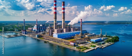 One of the most beautiful and environmentally friendly power plants in the world. ESG green energy.