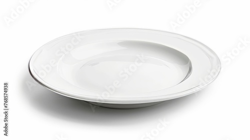 White background with empty plate.