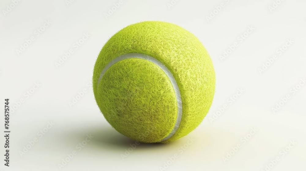 Isolated tennis ball on a white background - 3d rendered