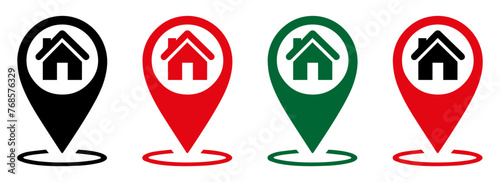 Location icon. Map pin. gps. place marker. GPS location symbol collection. Set of map pin location icons. Modern map markers. isolated on white.
