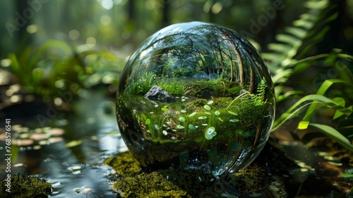 Glass Ball on Mossy Ground