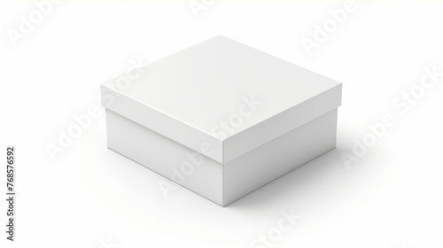Modern illustration of a blank box with a white background.