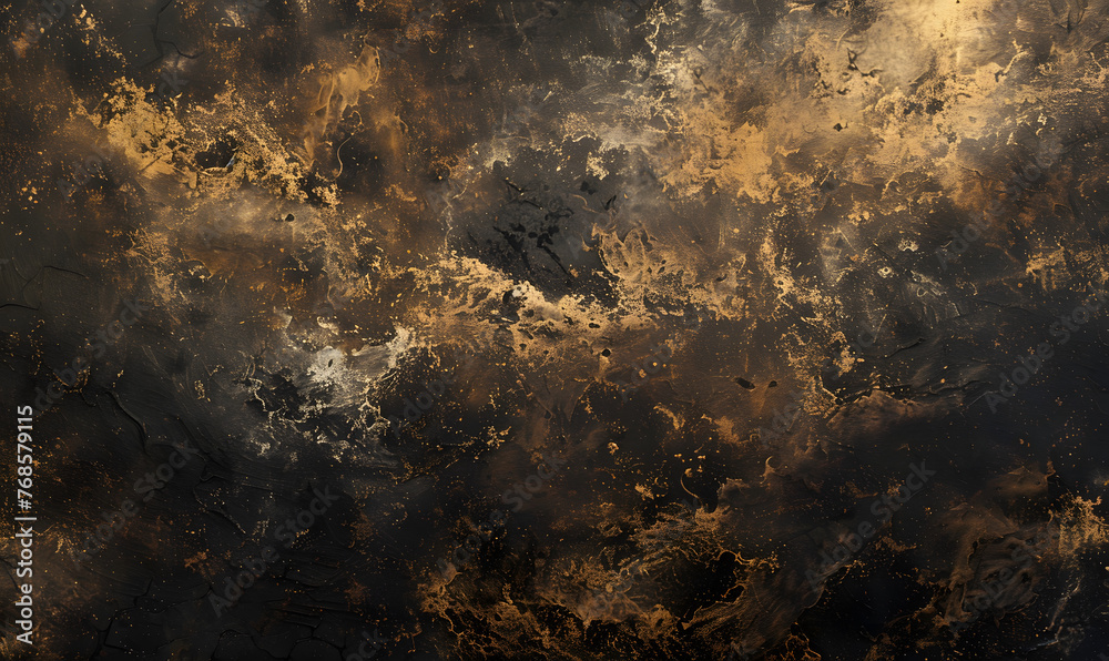 A painting showcasing a blend of brown and black hues, Generative AI 