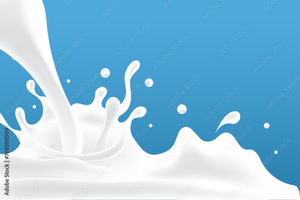 milky waves background. additional elements of milk design