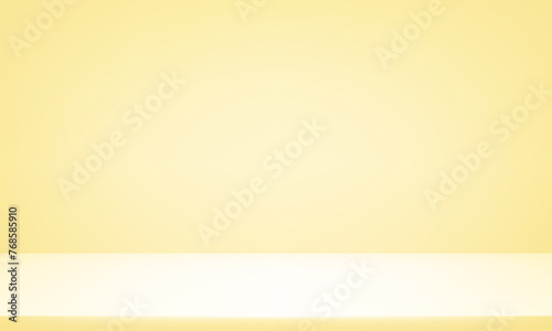 Empty pastel beige cream studio room background. Abstract studio room platform design. Use for product display presentation, cosmetic display mockup, showcase, media banner, etc. Vector illustration.