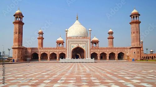 Emperor Aurangzeb's Legacy: Unveiling the Magnificence of the Badshahi Mosque photo