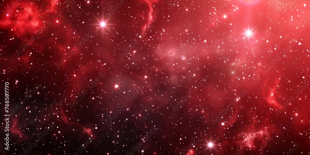 A space teeming with stars and dust particles, creating a mesmerizing scene of cosmic beauty.