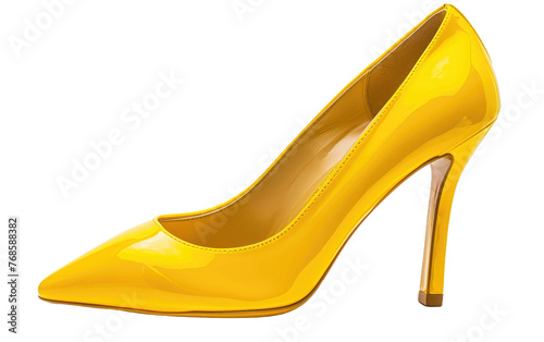 Yellow High-Heeled Duo isolated on transparent Background
