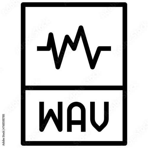 WAV,audio,format,extension,document.svg