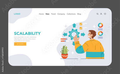 Scalability concept illustration. Flat vector illustration