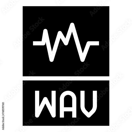WAV,audio,format,extension,document.svg