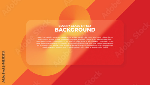 Blurry Glass Effect With Orange Background