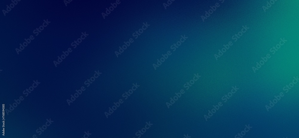 Dark blue and green blurred grainy gradient background noise texture banner header poster