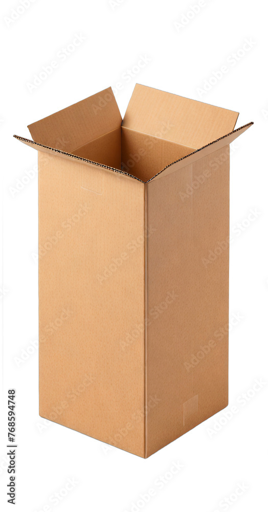cardboard box isolated transparent background PNG ai generated cardboard box isolated transparent background PNG ai generated