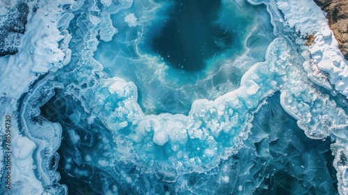 Blue ice - background photo