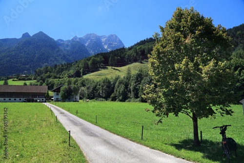 Rural landscape near Salzburg, Austria. Landscape of Austria.